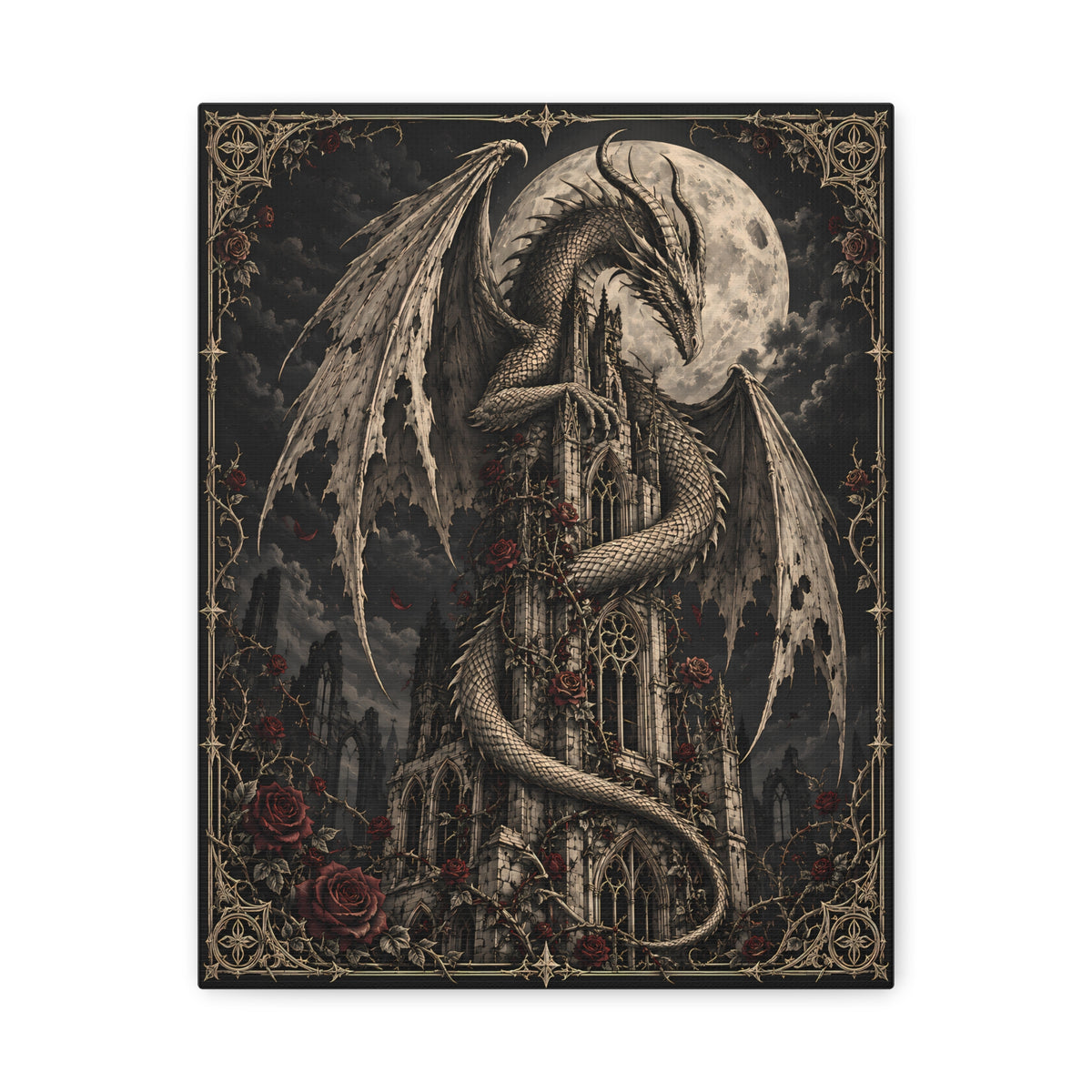 Canvas | Dragon Tower Matte | Occult Wall Art