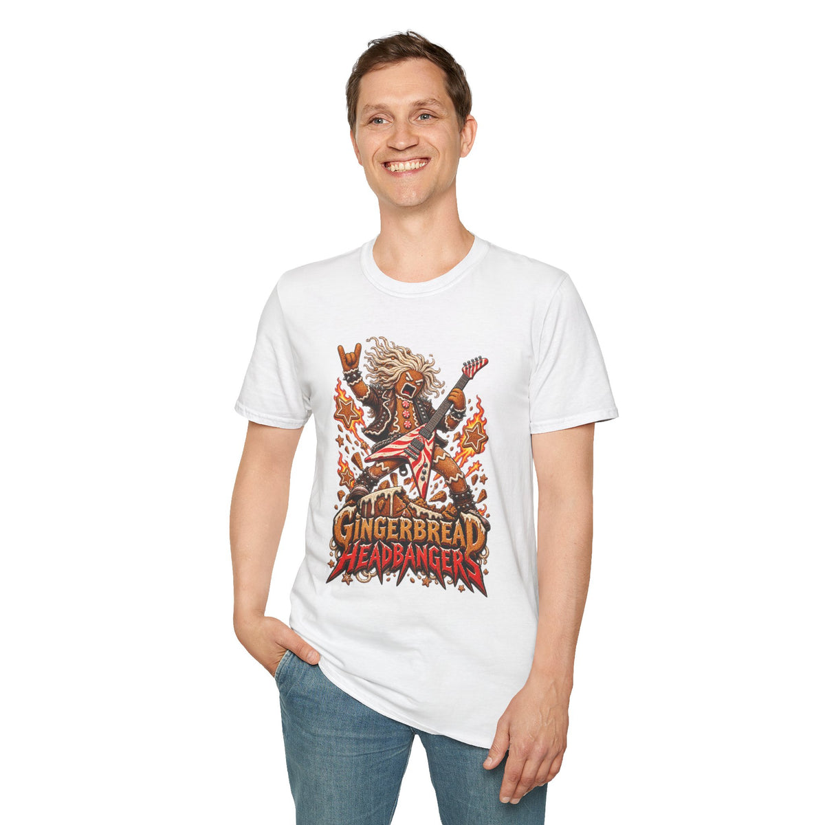 Gingerbread Headbangers | Christmas Funny Rock T-Shirt