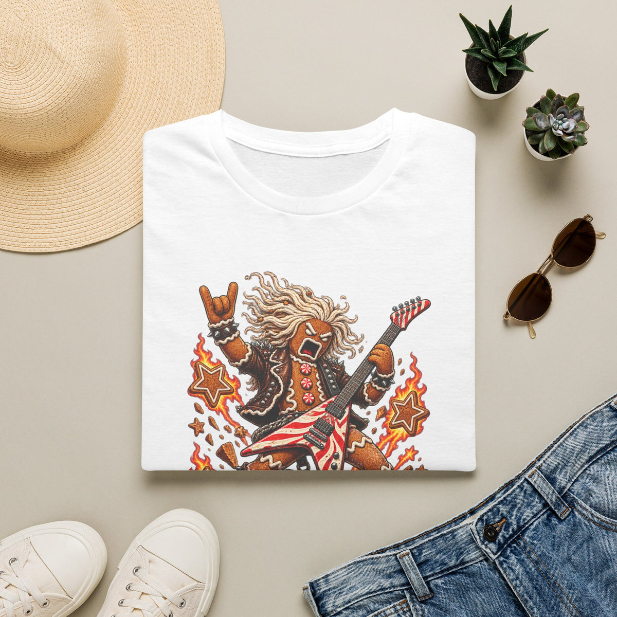 Gingerbread Headbangers | Christmas Funny Rock T-Shirt