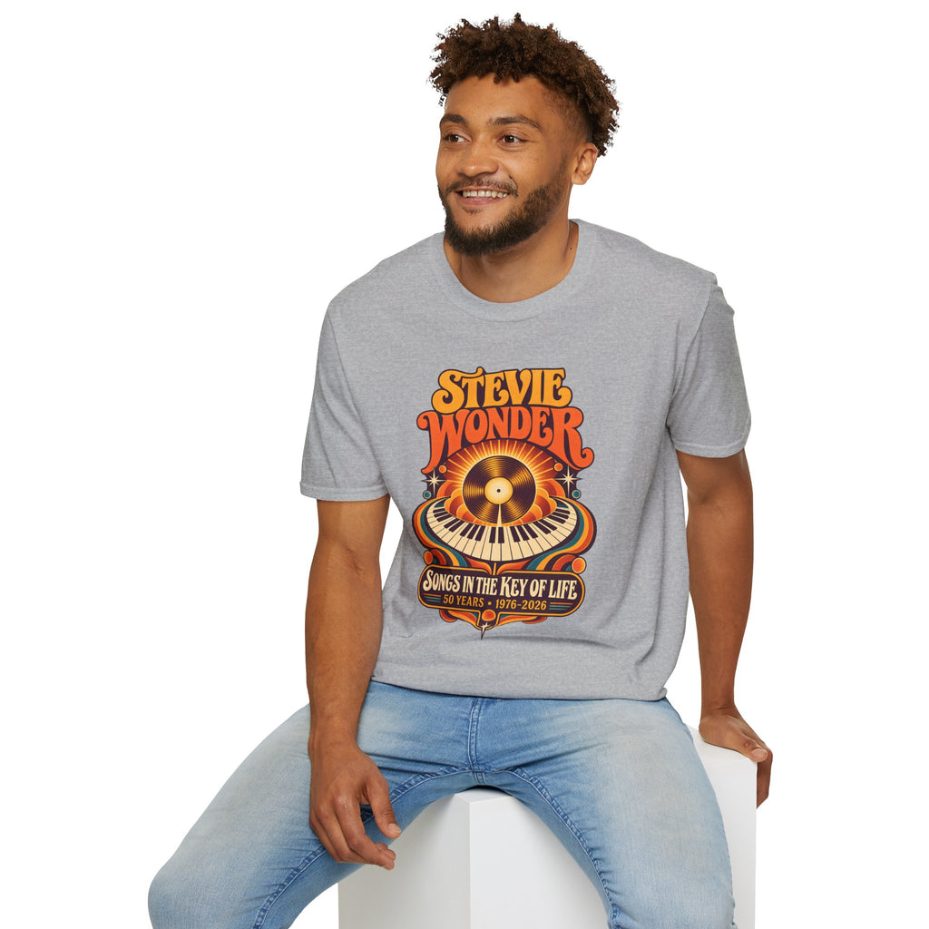 Stevie Wonder Retro Vinyl Tee - Songs In The Key Of Life Graphic T-Shirt