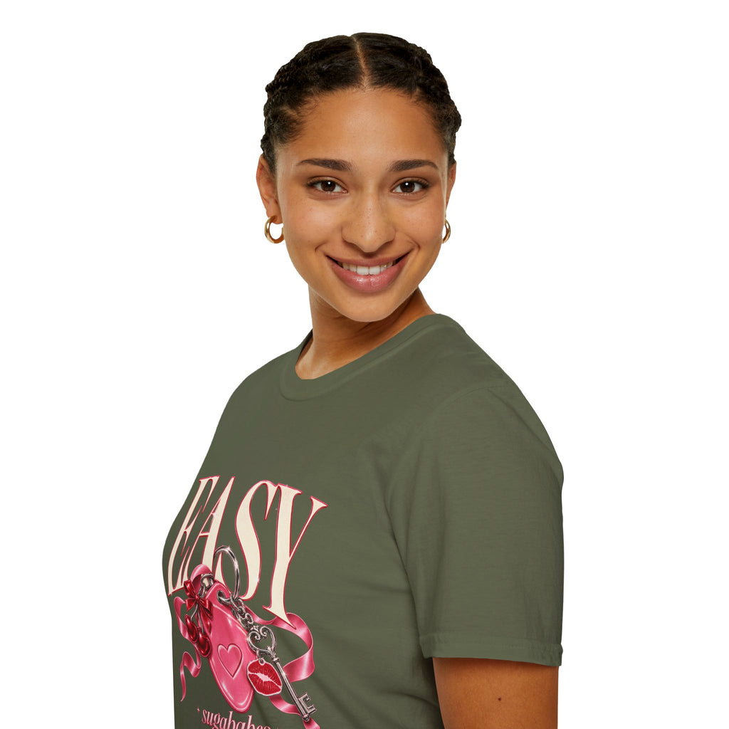 Sugababes | Easy Lockheart Pink Key & Heart Graphic T Shirt