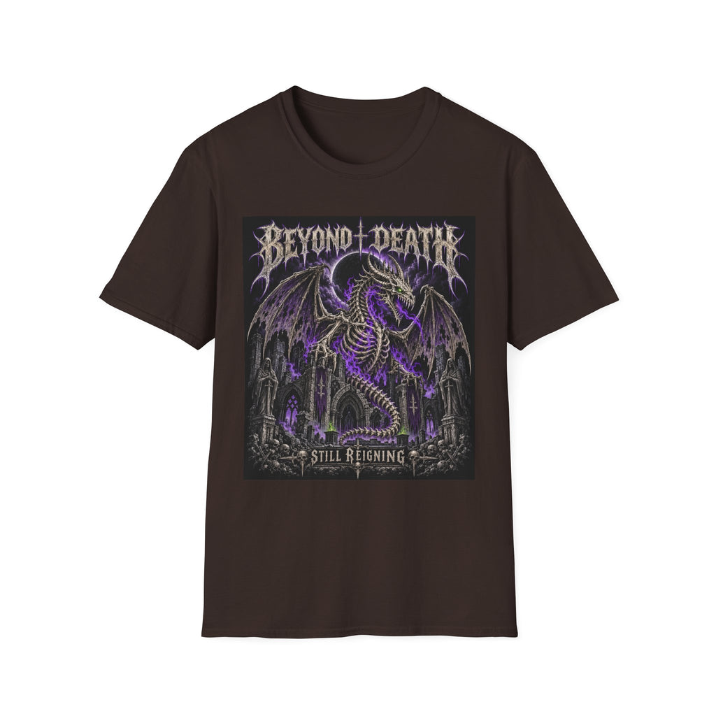 Beyond Death Dragon T‑Shirt — Gothic Purple Dragon Graphic Tee