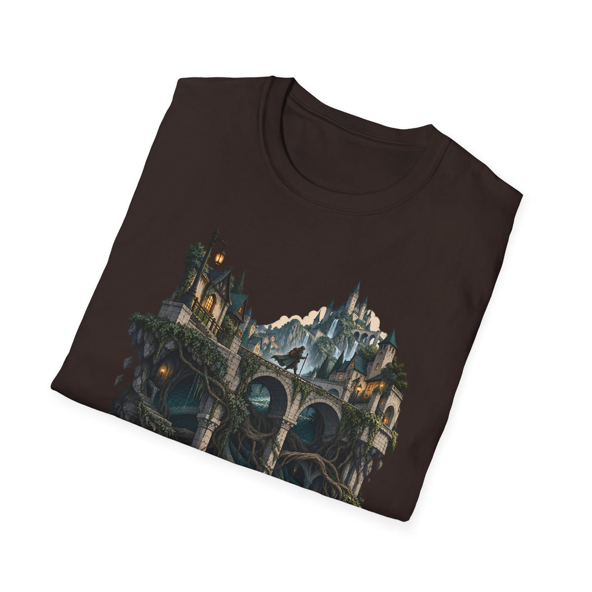Quests and Adventures | Japanese Style | Anime Fantasy Dragon Castle T Shirt