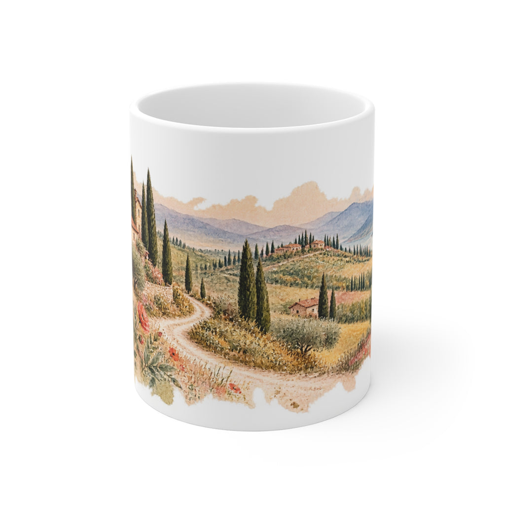 Tuscan Hills Watercolour Mug | Italian Countryside