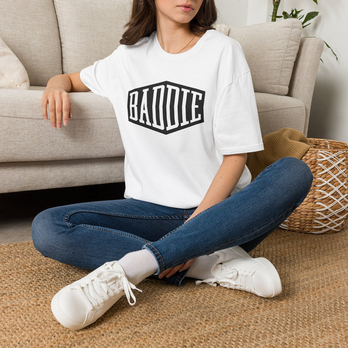 Baddie GTA 6 Inspired Graphic T-Shirt - Bold Retro Shield Logo