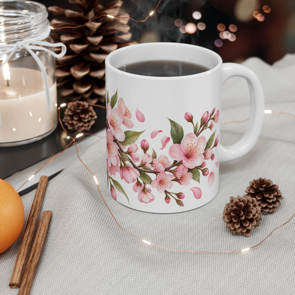 Pastel Pink Cherry Blossom Mug | Sakura Floral Design