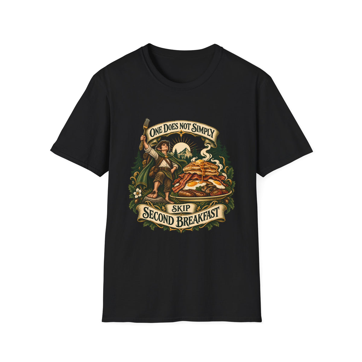 One Does Not Simply Skip Second Breakfast | Funny Hobbit Breakfast Graphic