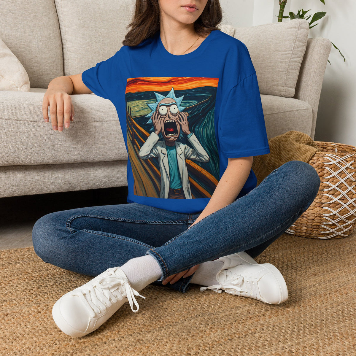 Rick Scream Tee — Rick and Morty Parody of The Scream T-Shirt