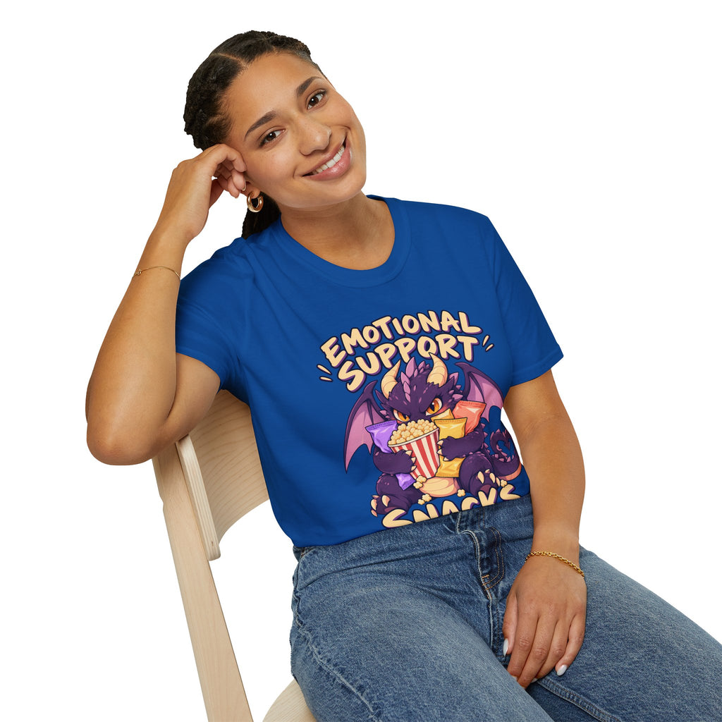 Emotional Support Snacks | Cute Dragon Eating Popcorn Anime Shirt