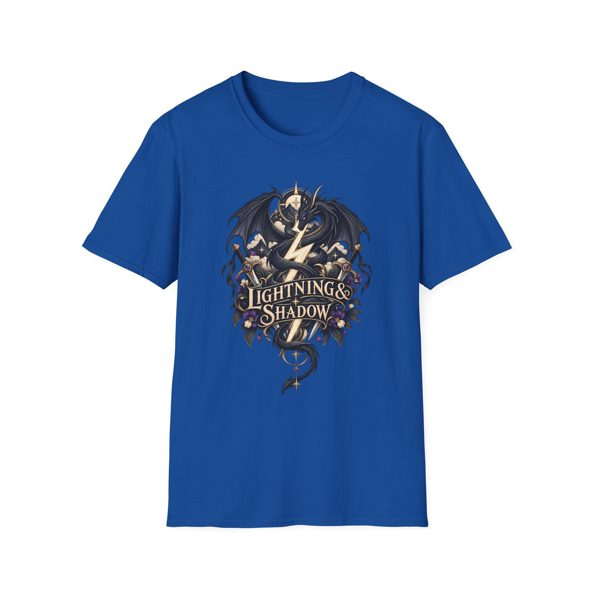 Lightning & Shadow | Onyx Storm Book Inspired Fantasy Dragon T-Shirt