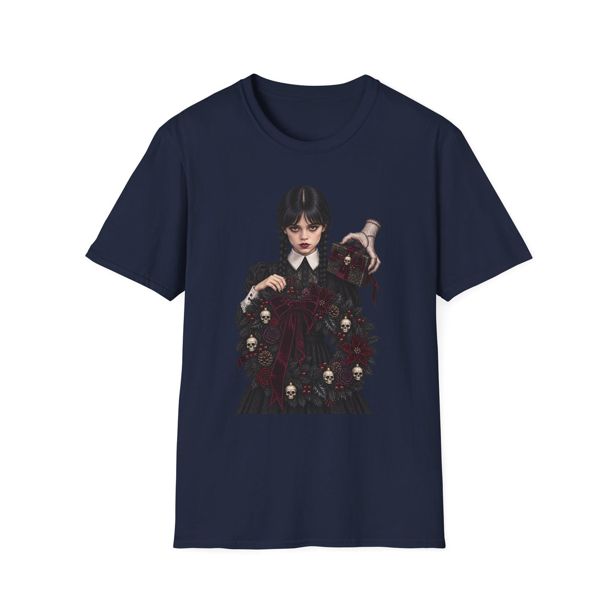 Wednesday Addams | Gothic Chrismtas Portrait T-Shirt