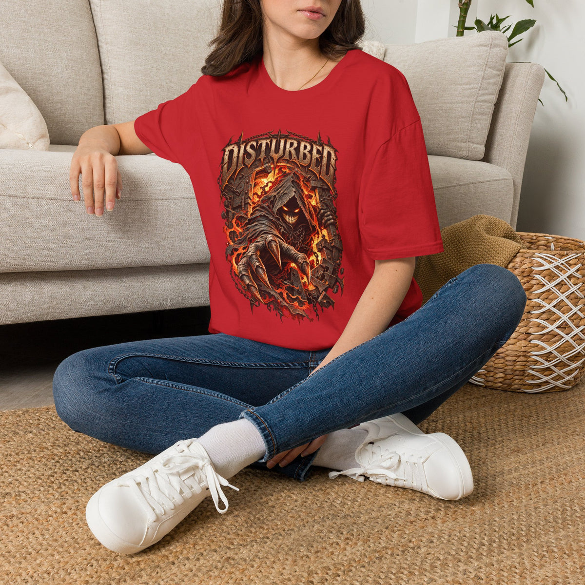 Disturbed | The Guy | Flaming Heavy Metal Band T-Shirt