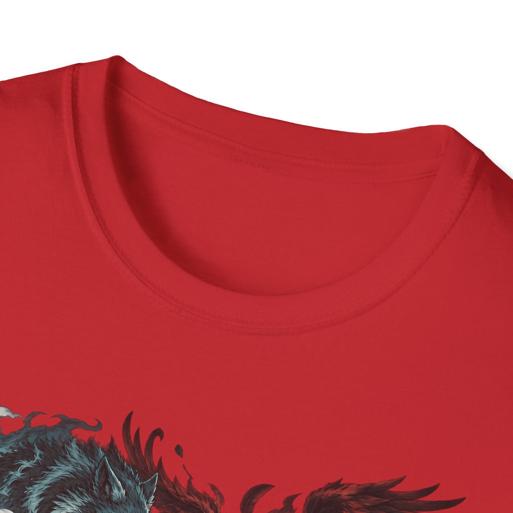 Yin Yang | Wolf Demon vs Phoenix | Japanese Anime Ninja T Shirt