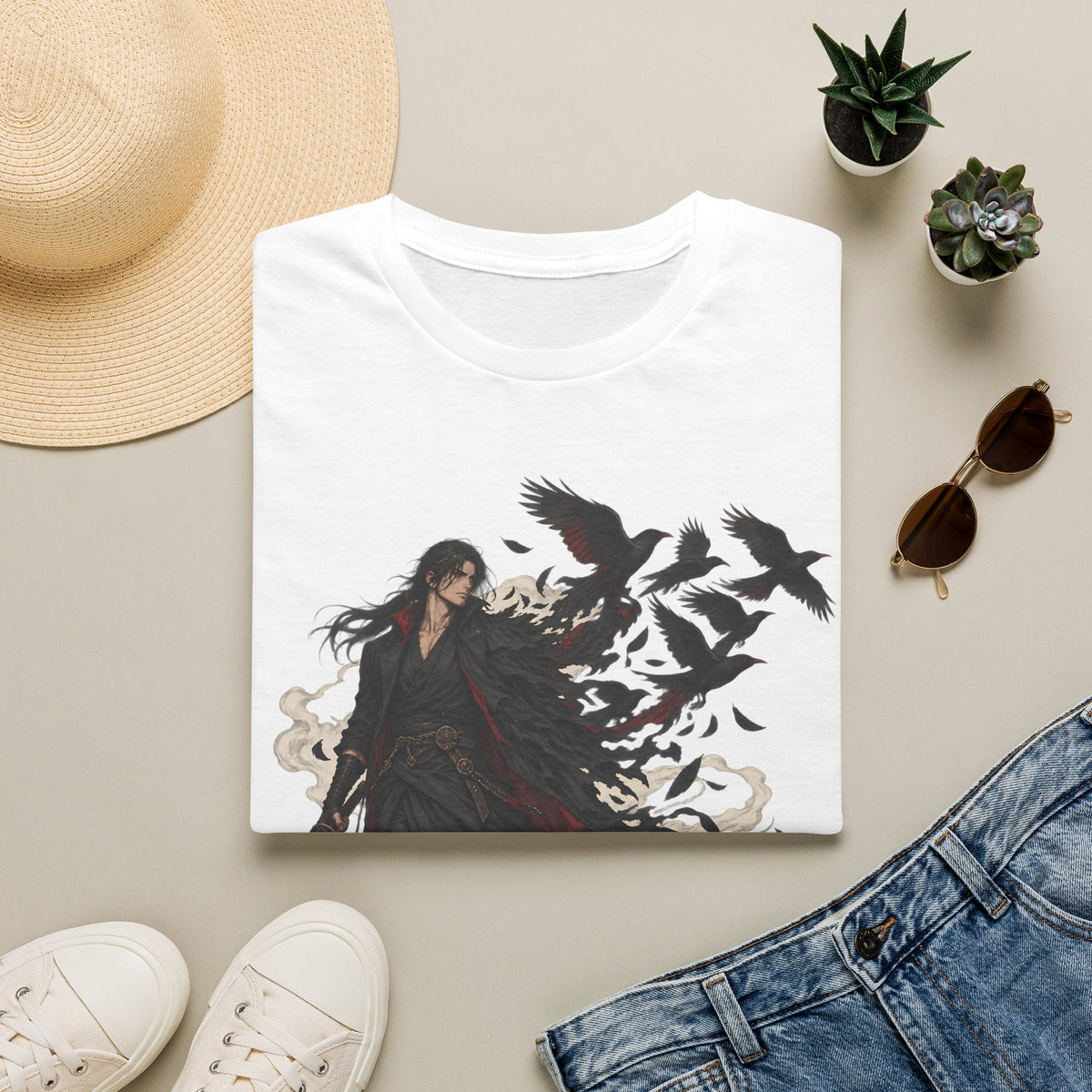 Dark Samurai | Raven Warrior Spirit | Graphic T Shirt