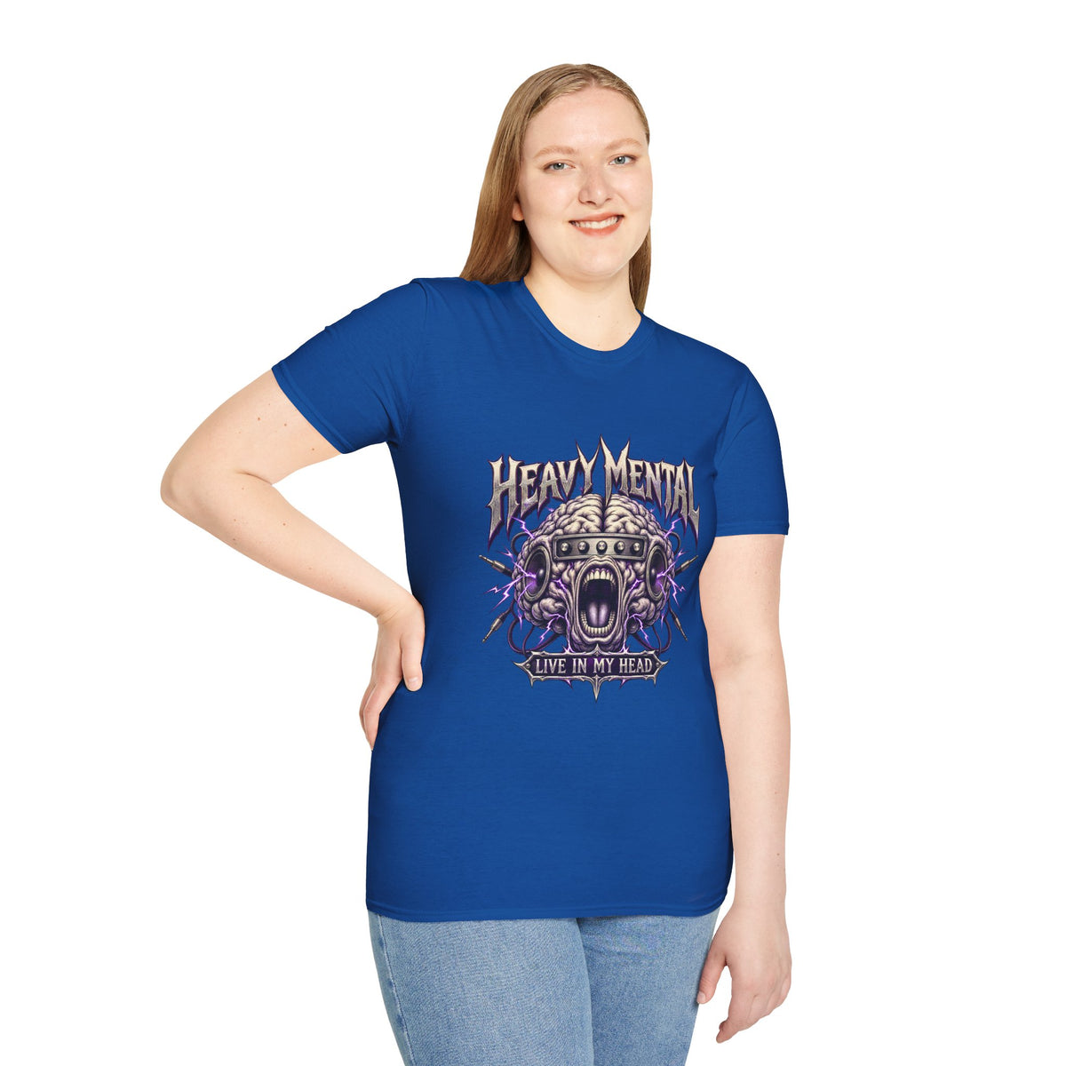 Heavy Mental T-Shirt | Live In My Head' Metal Graphic Tee
