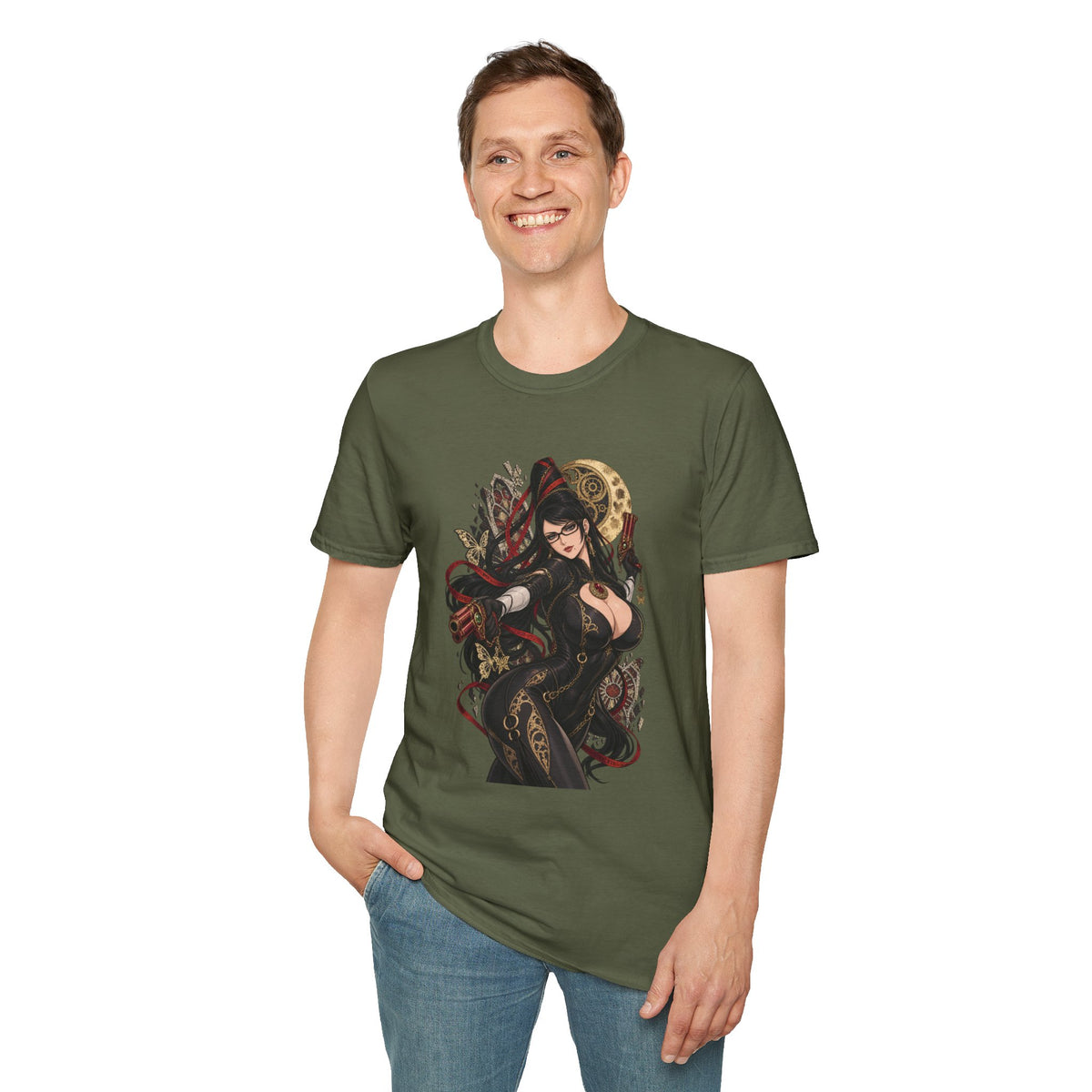 Bayonetta | Sexy Gothic Gaming Anime Pin Up Girl | Gothic Sorceress T-Shirt