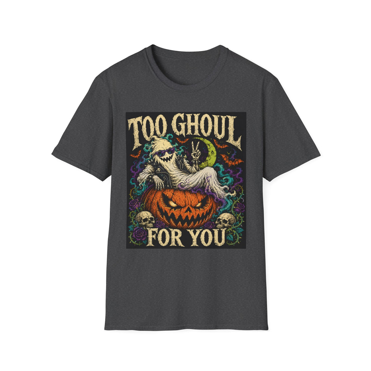 Too Ghoul For You T-Shirt — Retro Halloween Ghost Pumpkin Tee