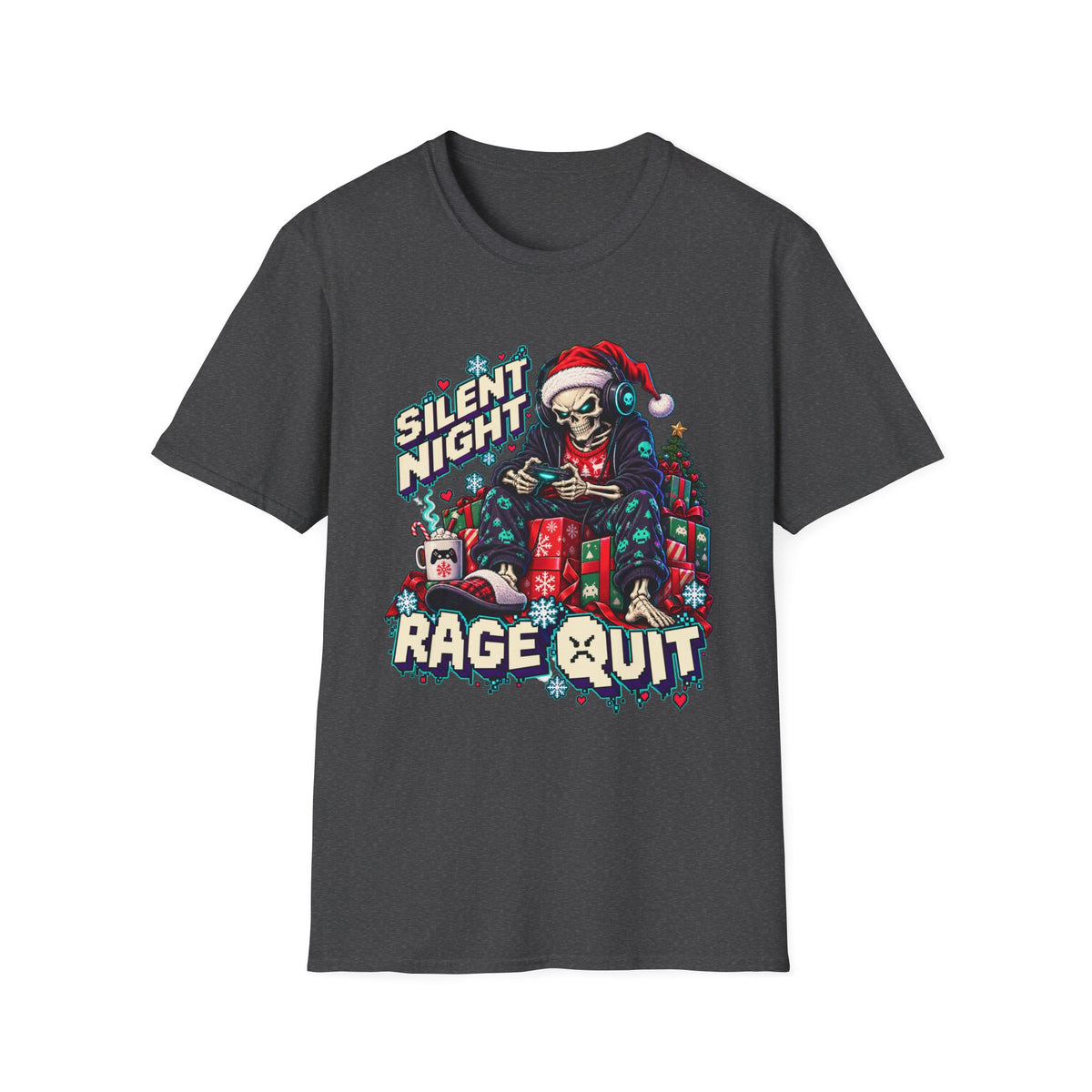 Christmas | Gamer | Silent Night Rage Quit | Graphic Tee
