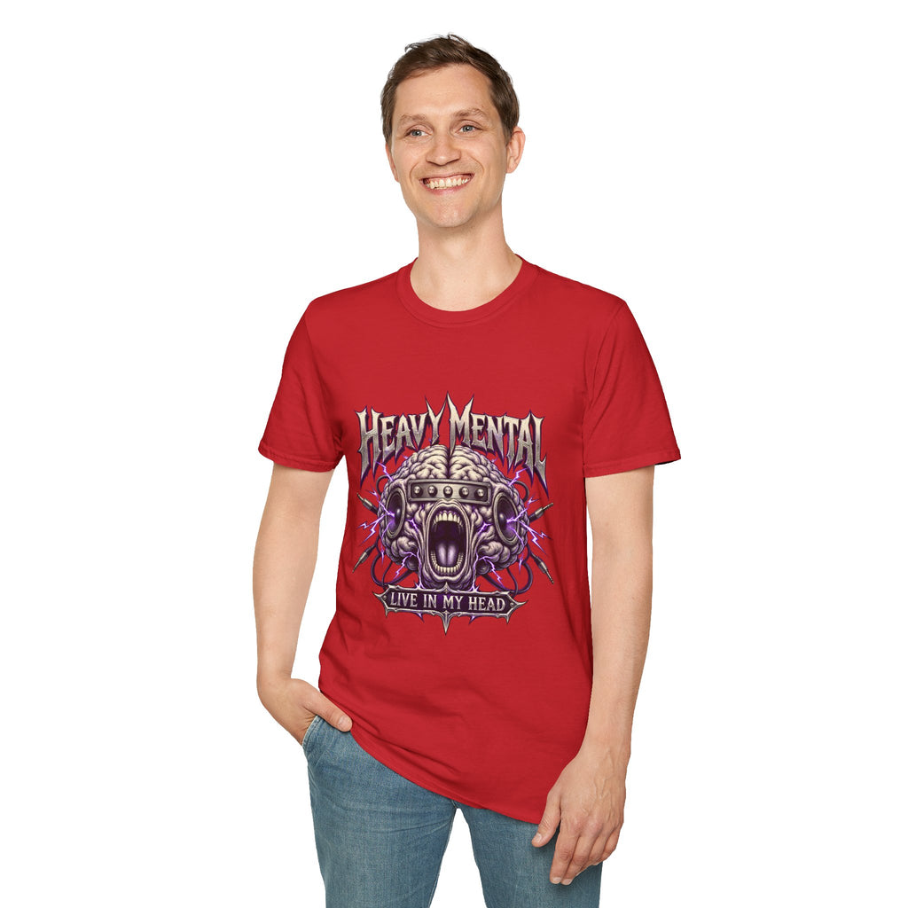 Heavy Mental T-Shirt | Live In My Head' Metal Graphic Tee
