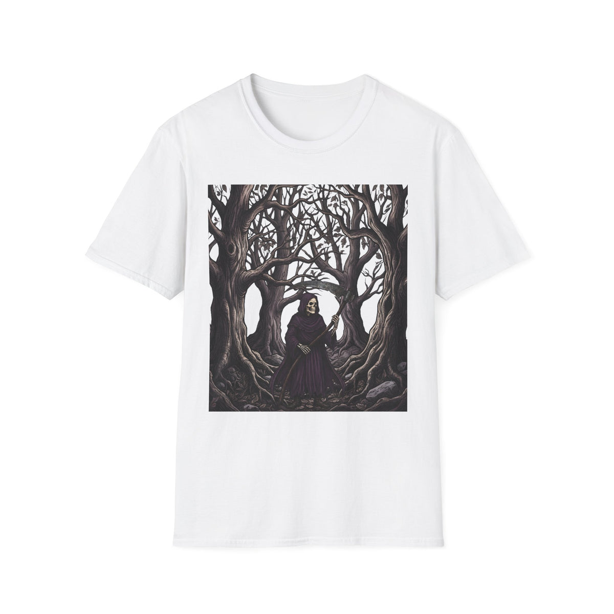 Roam the Woods - T-Shirt, Gothic / Dark Fantasy Grim Reaper Design