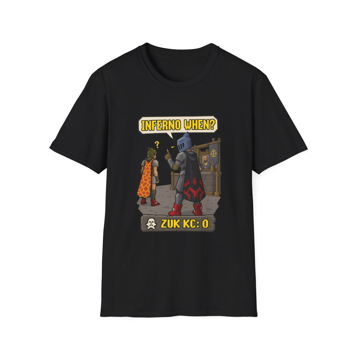Inferno When? RuneScape Humor T-Shirt - Zuk KC Count Gaming Tee