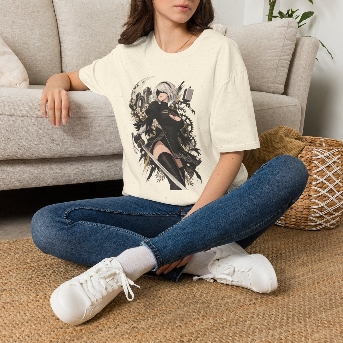 2B | Nier Automata | Anime Swordgirl Pin Up T-Shirt