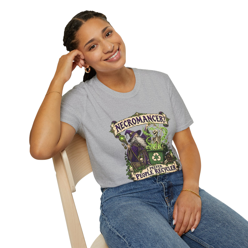 Necromancer? I Prefer People Recycler T-Shirt | Funny Gothic Halloween Tee