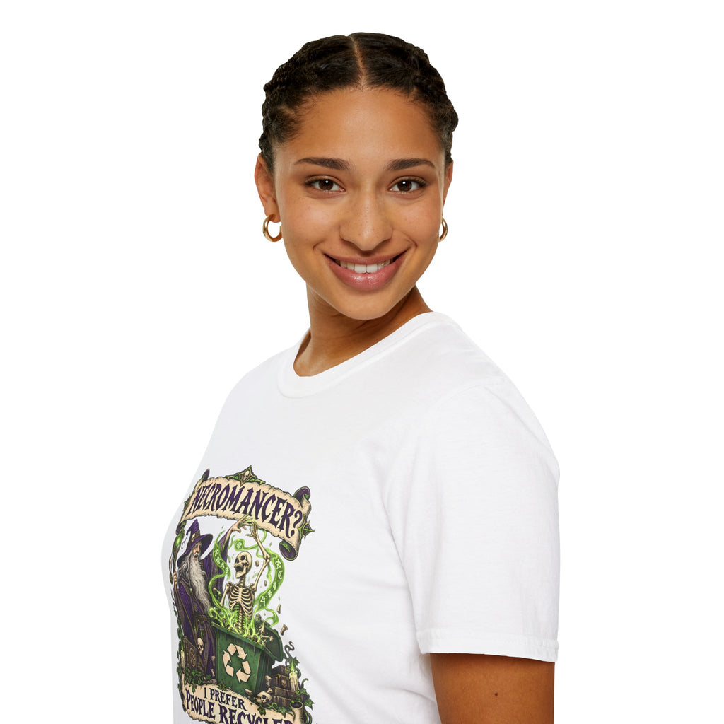 Necromancer? I Prefer People Recycler T-Shirt | Funny Gothic Halloween Tee