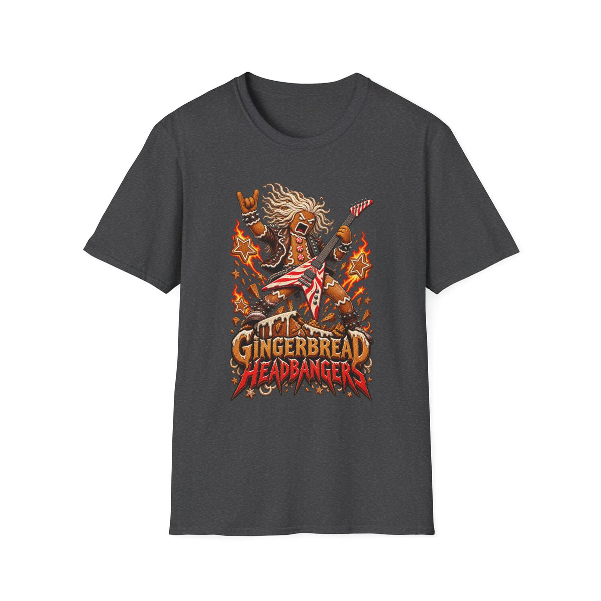 Gingerbread Headbangers | Christmas Funny Rock T-Shirt