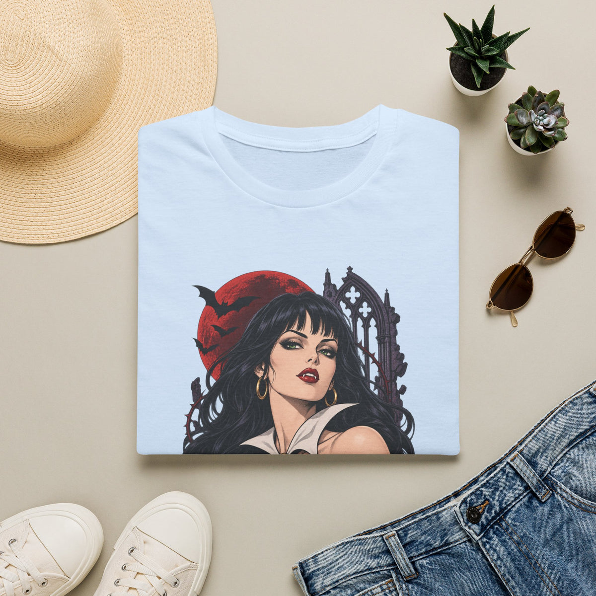 Vampirella | Sexy Halloween Vampire Pin Up Girl Sorceress Graphic T-Shirt