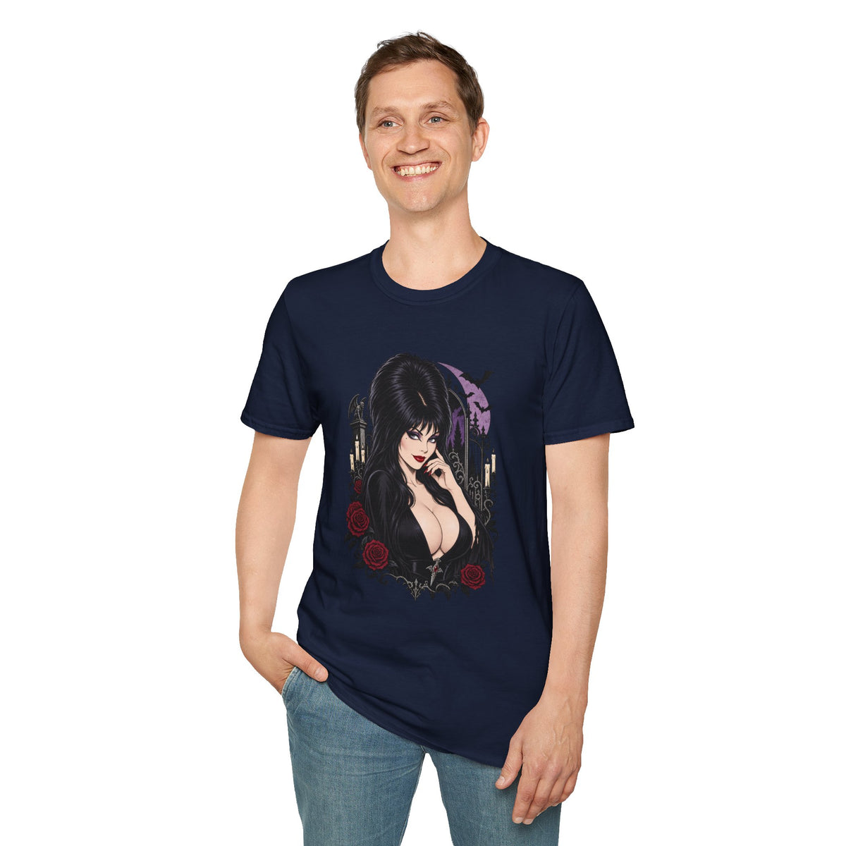 Elvira | Mistress of the Dark | Gothic Vampyress Pinup Girl | Sexy Halloween T-Shirt