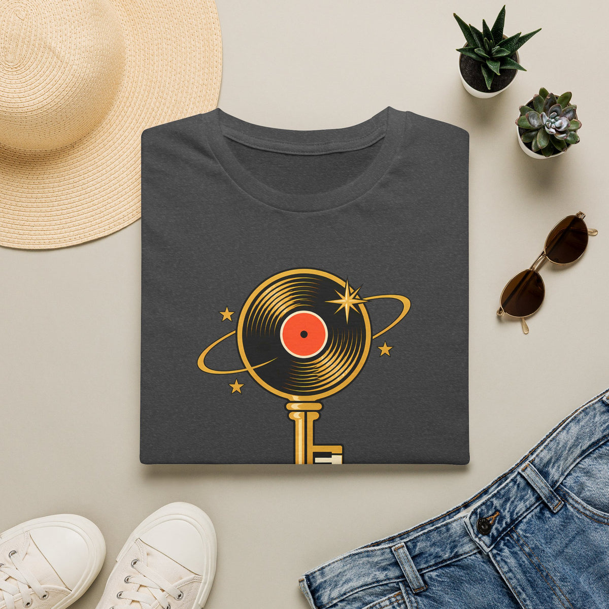 Stevie Wonder 'The Key' Record Key T-Shirt - Retro Music Tribute Tee