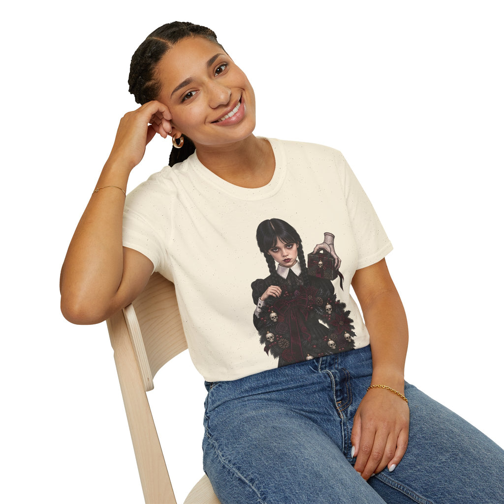 Wednesday Addams | Gothic Chrismtas Portrait T-Shirt