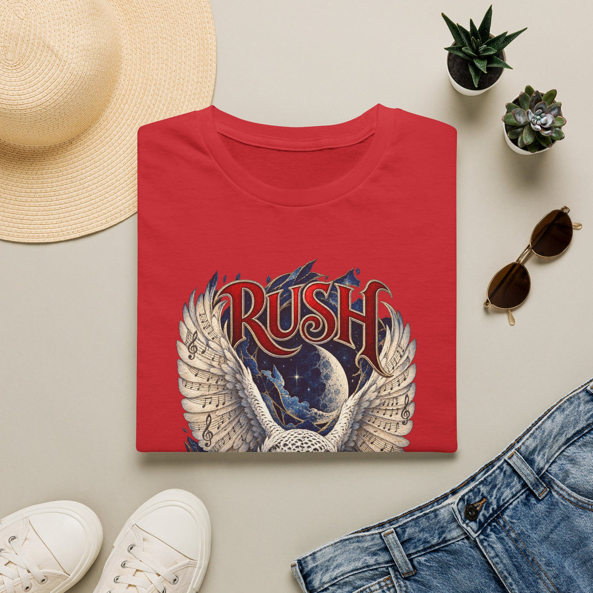 Rush | Fly by Night | Prog Rock | Owl Band Graphic T-Shirt