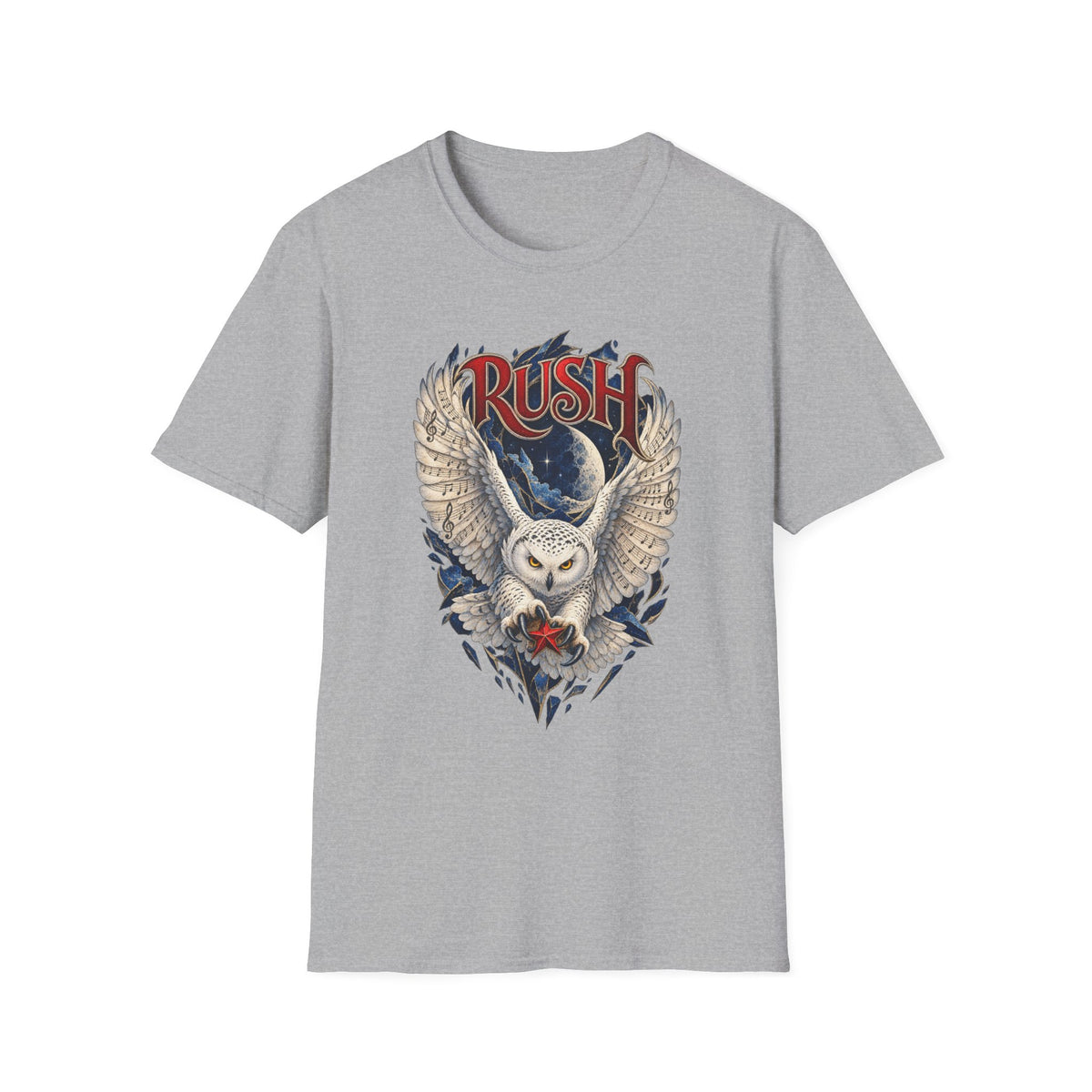 Rush | Fly by Night | Prog Rock | Owl Band Graphic T-Shirt