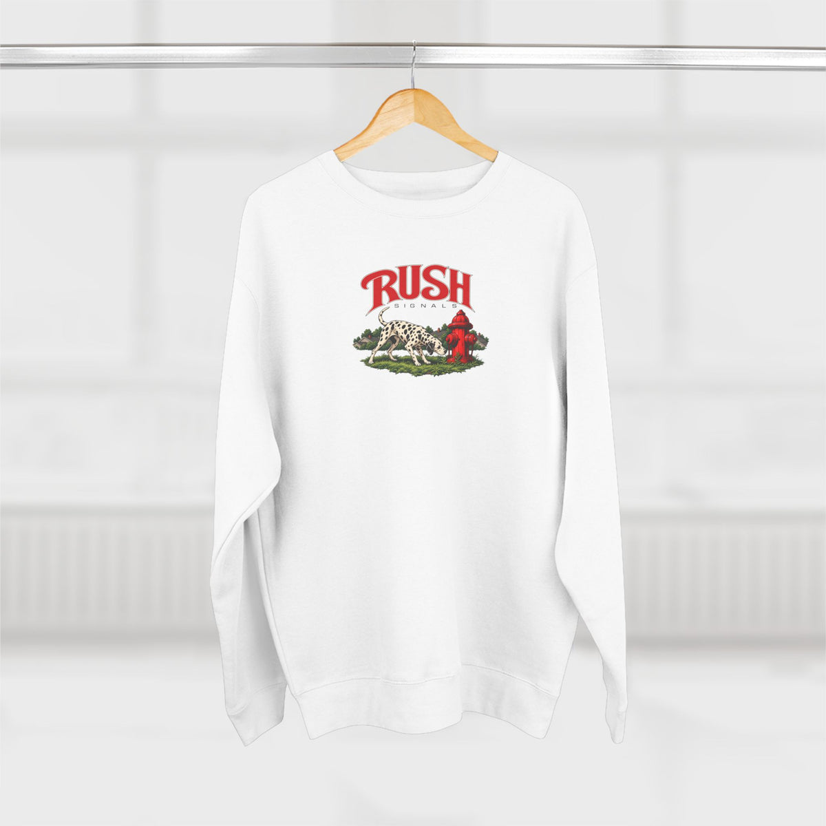 Rush | Signals | Dog & Fire Hydrant Prog Band Crewneck Sweatshirt