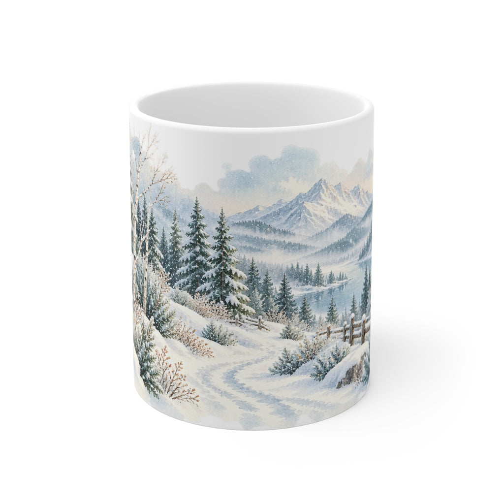 Snowy Forest Mug | Winter Wonderland Watercolour | Woodland Gift
