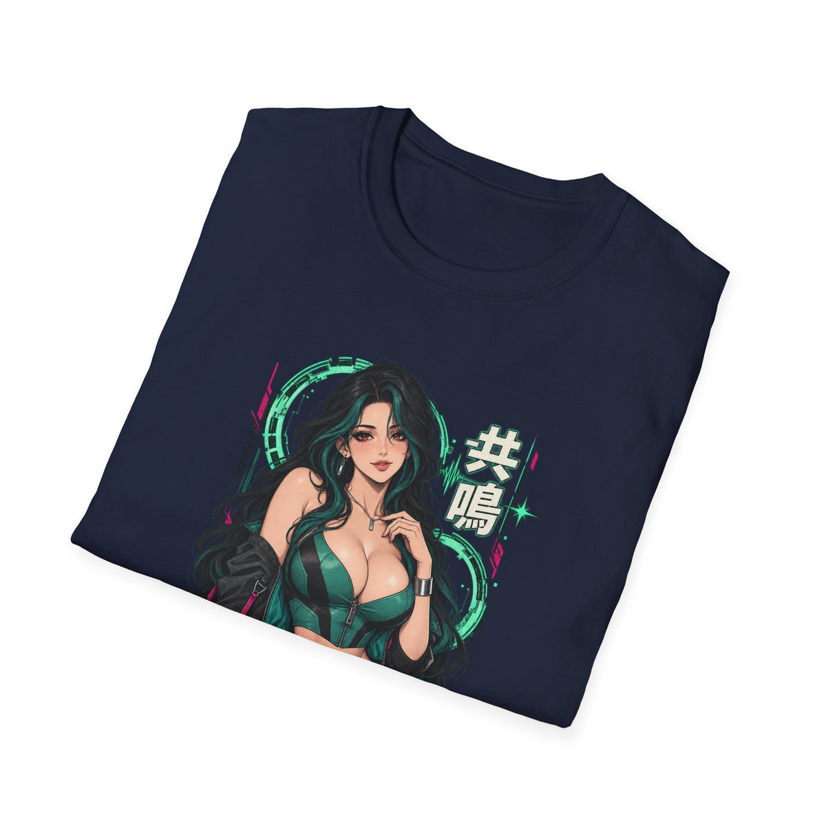 Jade | Sexy Anime Pin Up Girl | Waifu Graphic T‑Shirt