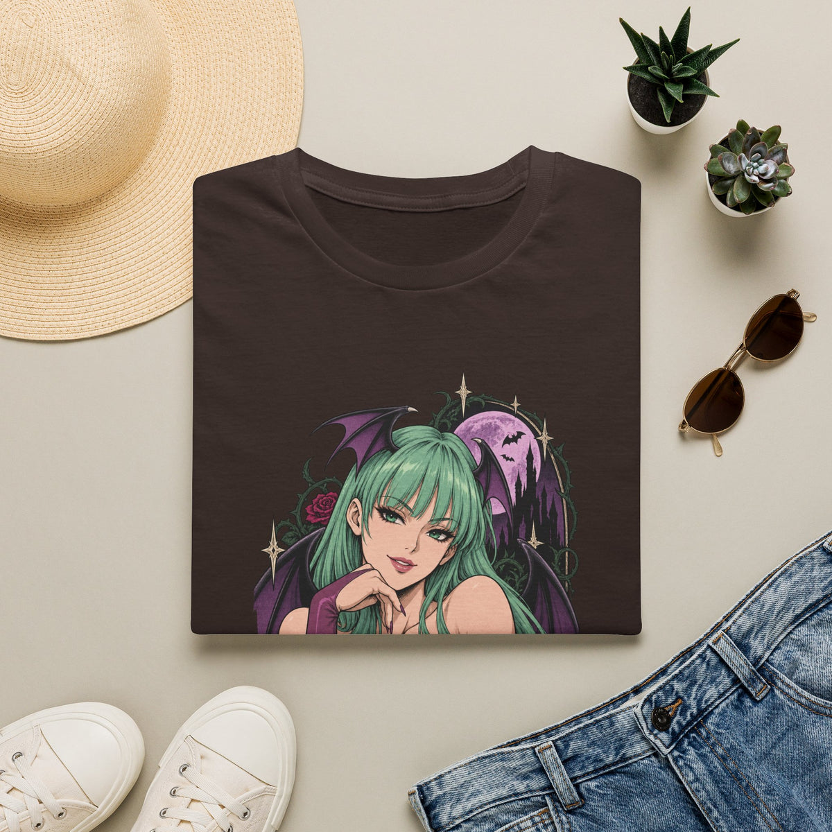 Morrigan | Sexy Pin Up Girl | Succubus Anime T-Shirt
