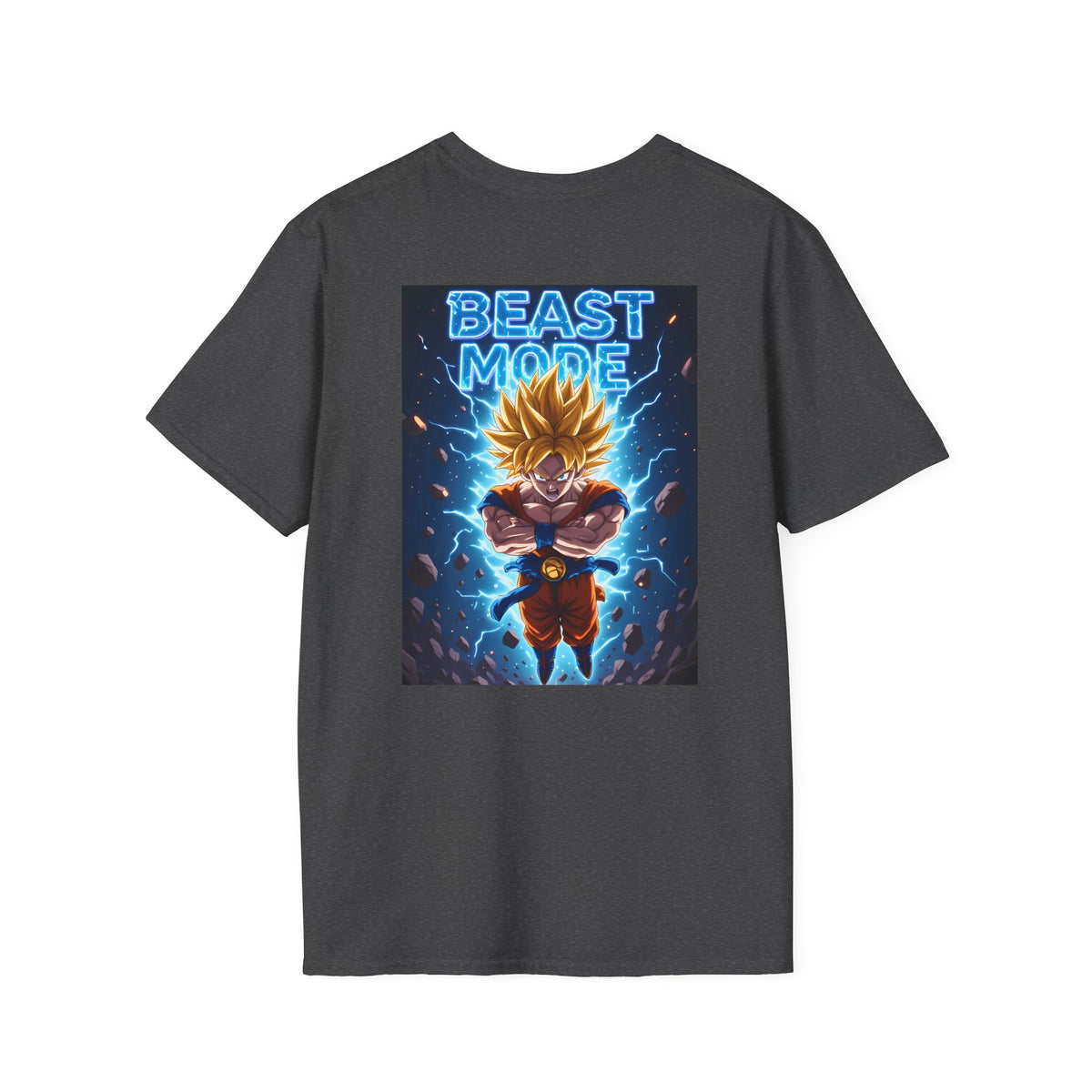 Goku Beast Mode Back Print T-Shirt — Anime Dragon Ball Fighter Tee
