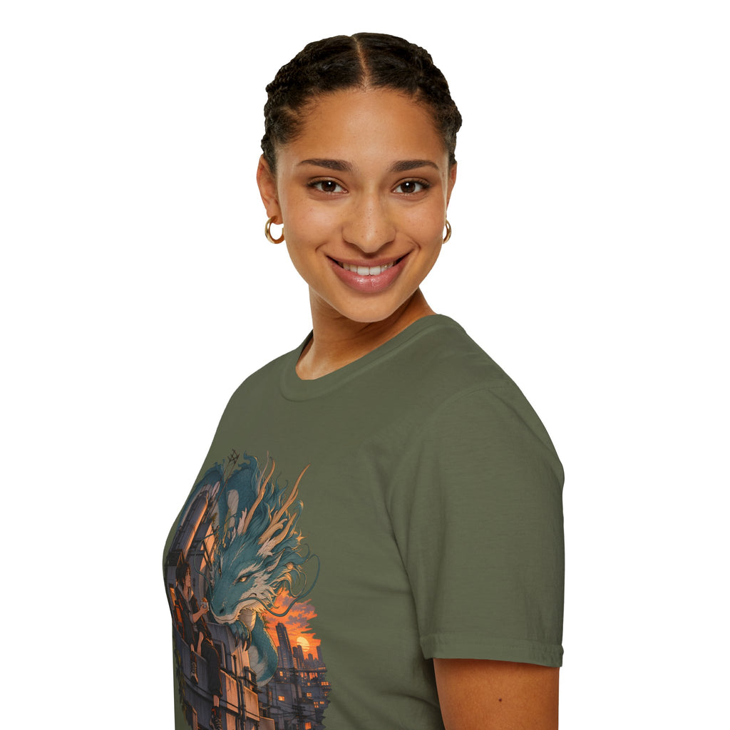 Serpent Cityscape | Urban Japanese Dragon T-Shirt