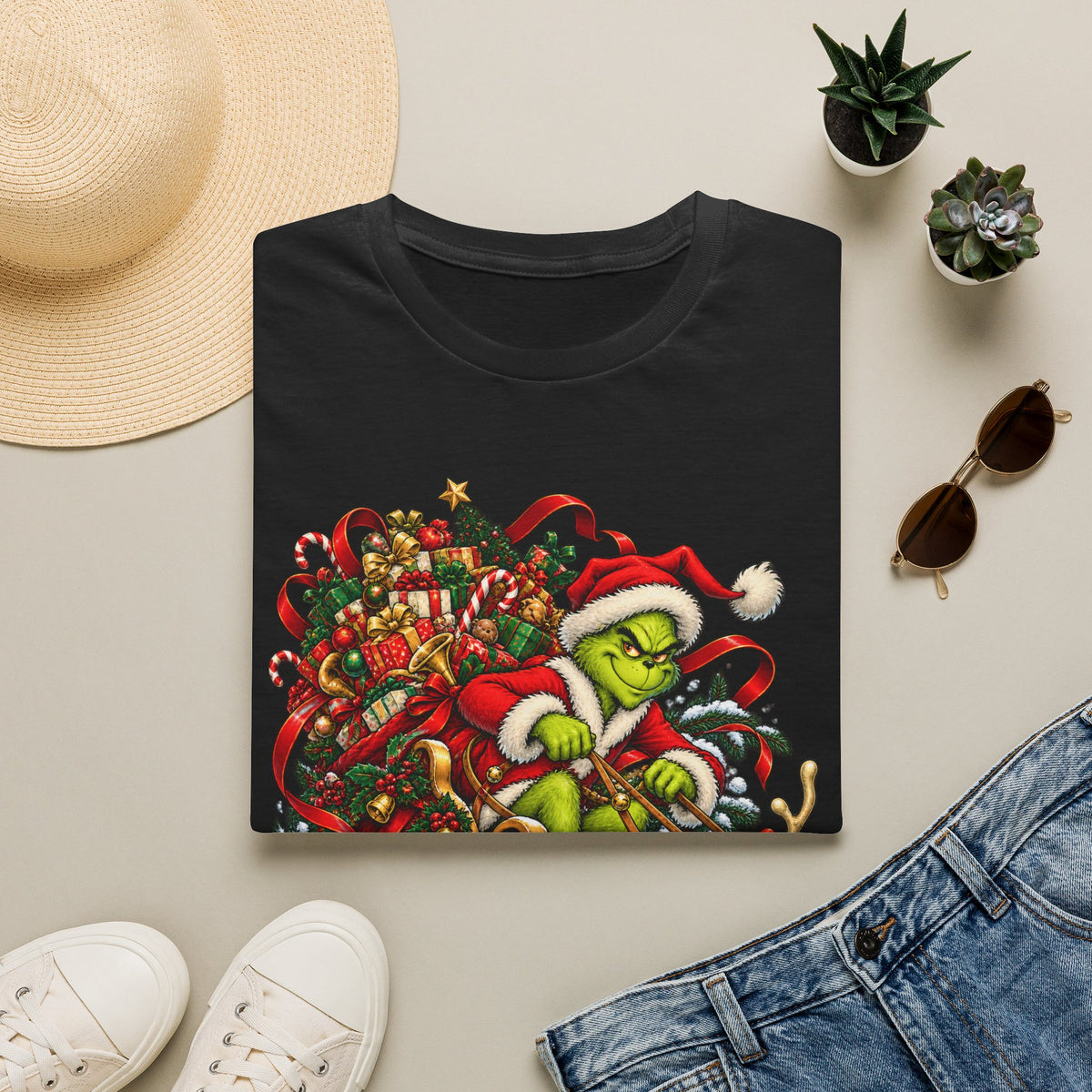 Grinch & Max Sleigh Ride | Funny Christmas T Shirt