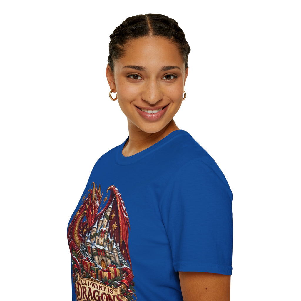 All I Want For Christmas | Dragon Castle T-Shirt