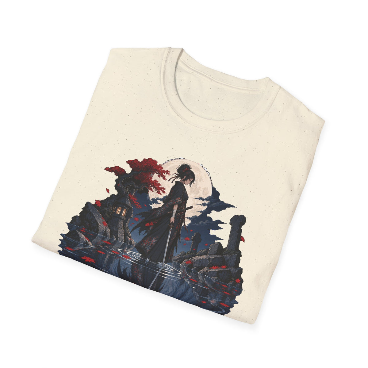 Reflection of a Monster | Moonlit Wolf Spirit T-Shirt | Samurai Silhouette Graphic Tee