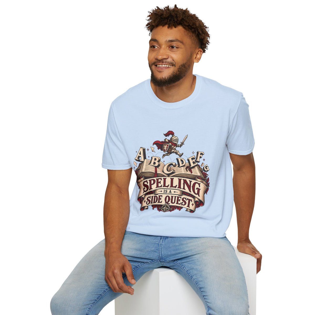 Spelling Is a Side Quest | Funny Spelling & Knight T Shirt