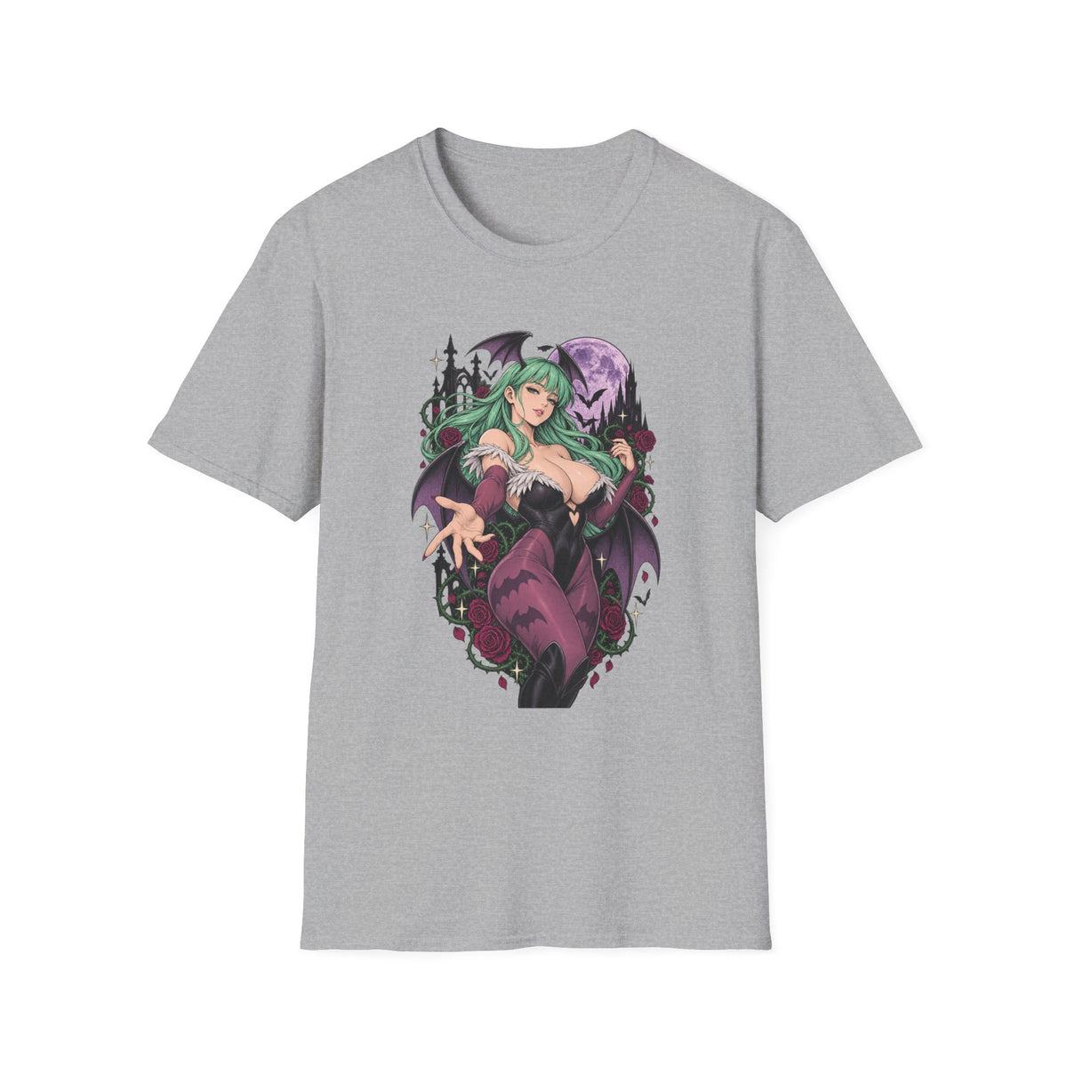 Morrigan | Sexy Succubus Pin Up Girl | Gothic Sorceress Halloween Gamer T-Shirt