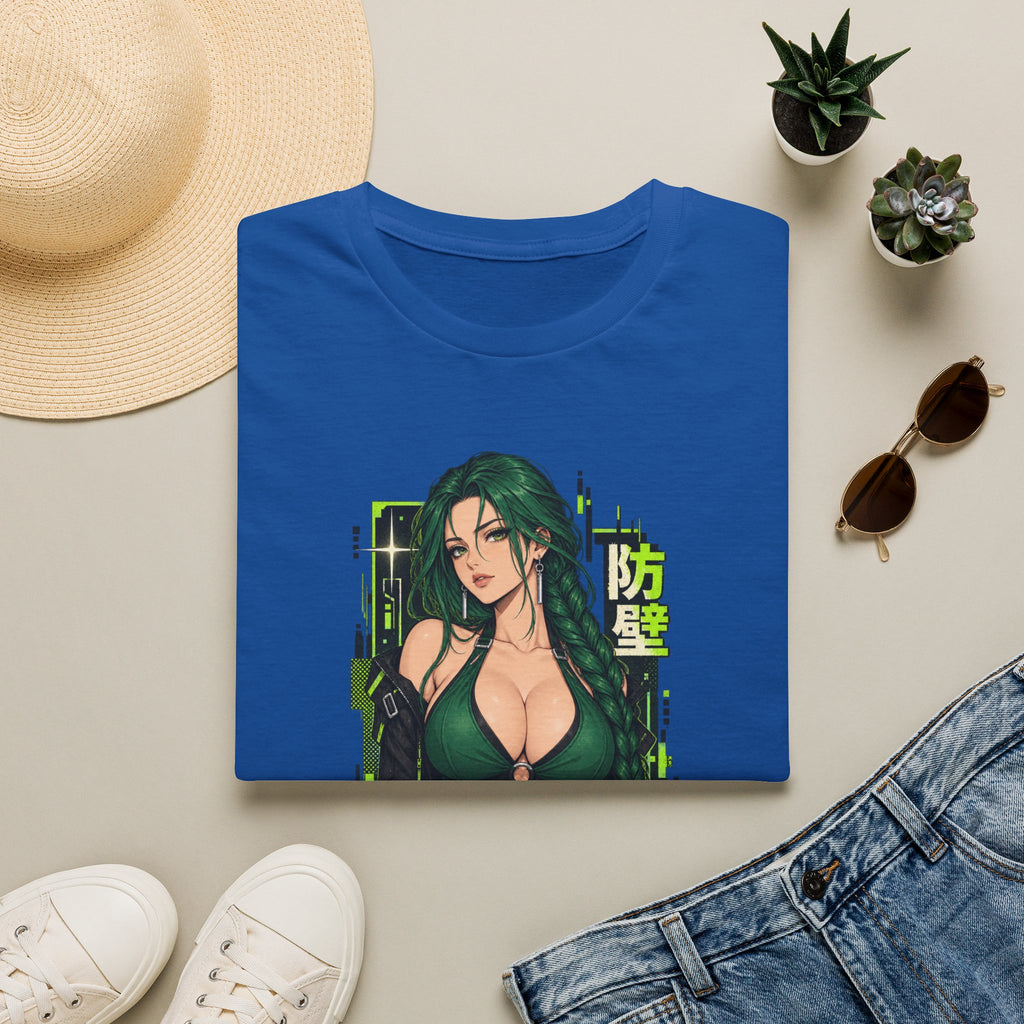 Jade | Anime Green-Haired Sexy Pin Up Girl Warrior Graphic Shirt