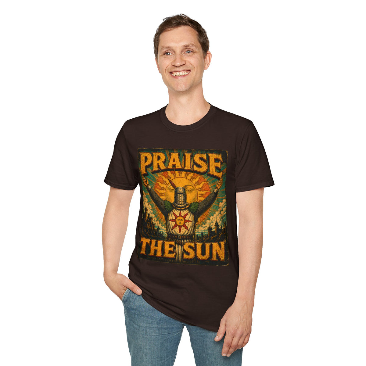 Praise the Sun T-Shirt — Dark Souls-Inspired Gaming Tee