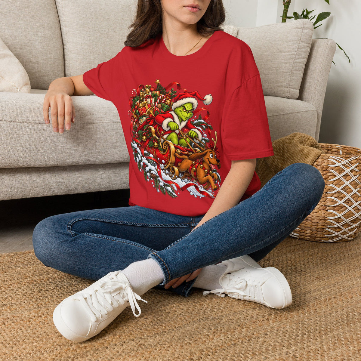 Grinch & Max Sleigh Ride | Funny Christmas T Shirt