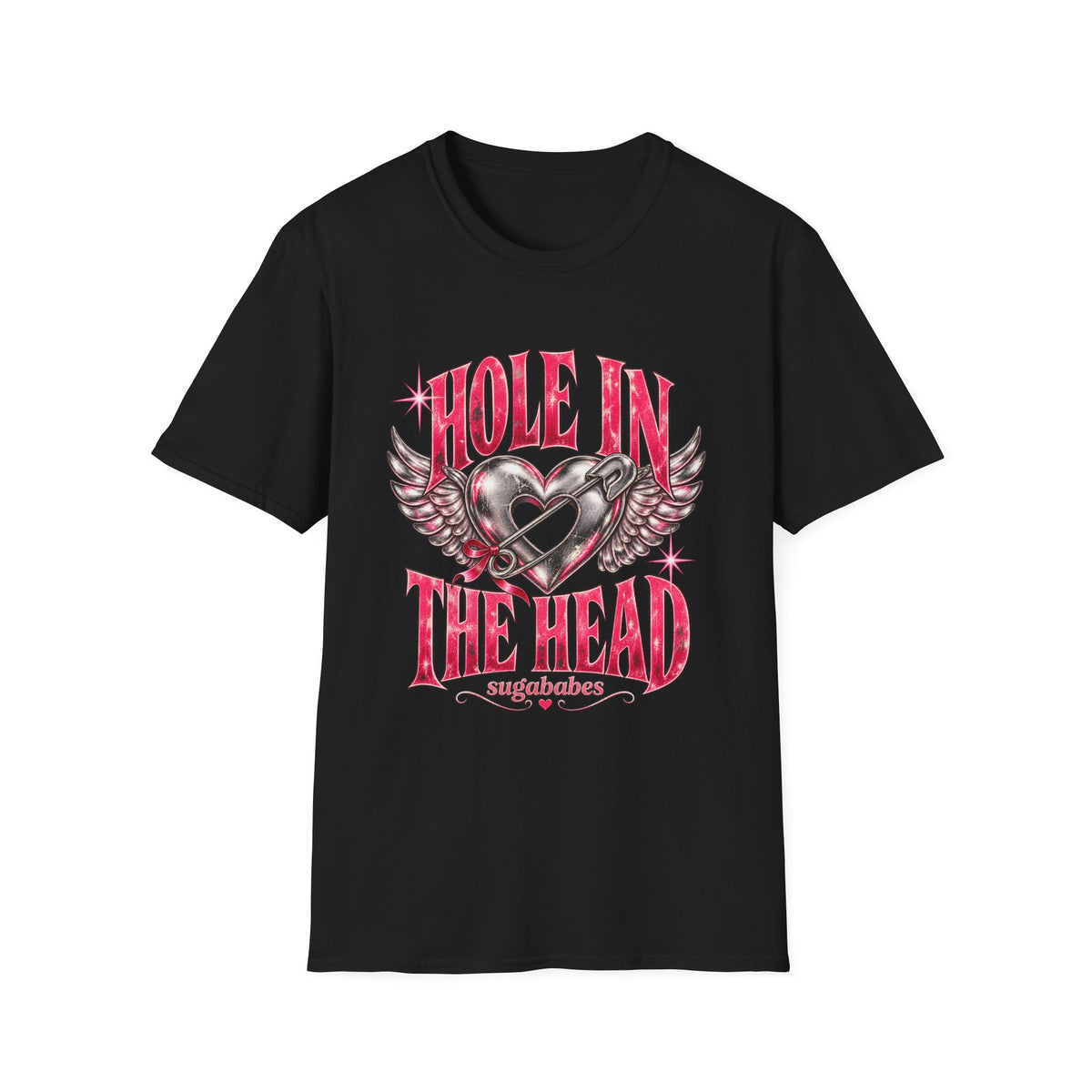 Hole in the Head | Sugababes | Pink Winged Heart Design T Shirt